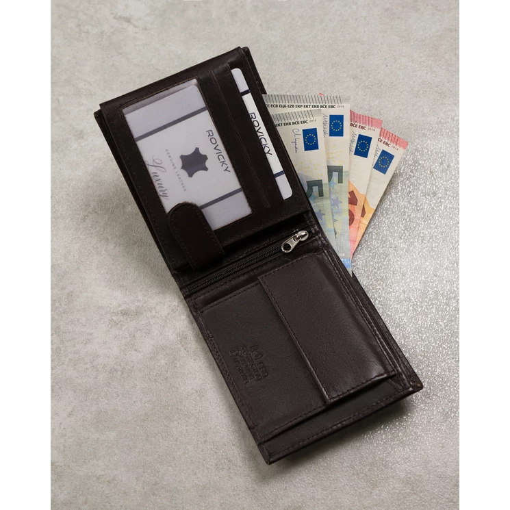 Tágas, Valódi bőr férfi pénztárca RFID védelemmel- Always Wild