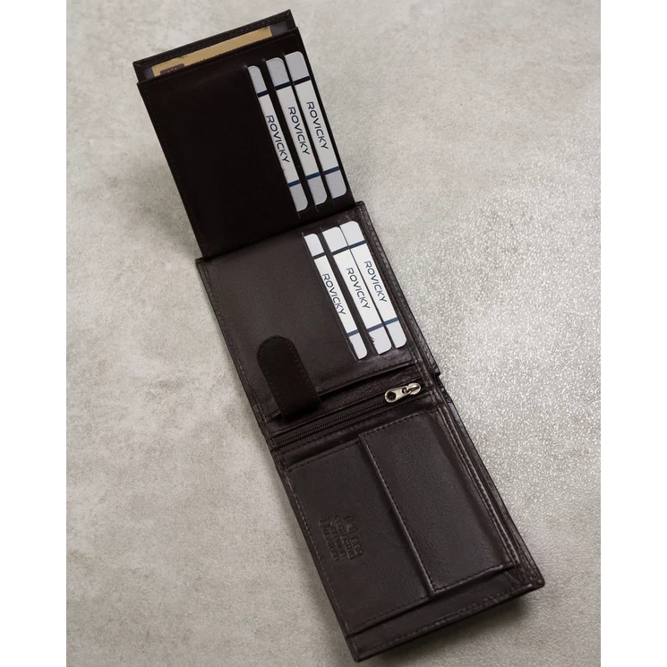 Tágas, Valódi bőr férfi pénztárca RFID védelemmel- Always Wild