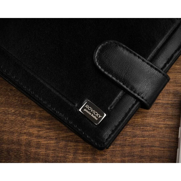 Elegáns Valódi Bőr Férfi Pénztárca RFID védelemmel