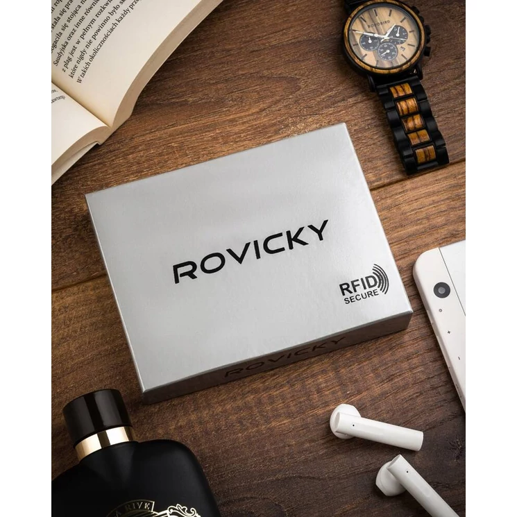 Elegáns Valódi Bőr Férfi Pénztárca RFID védelemmel