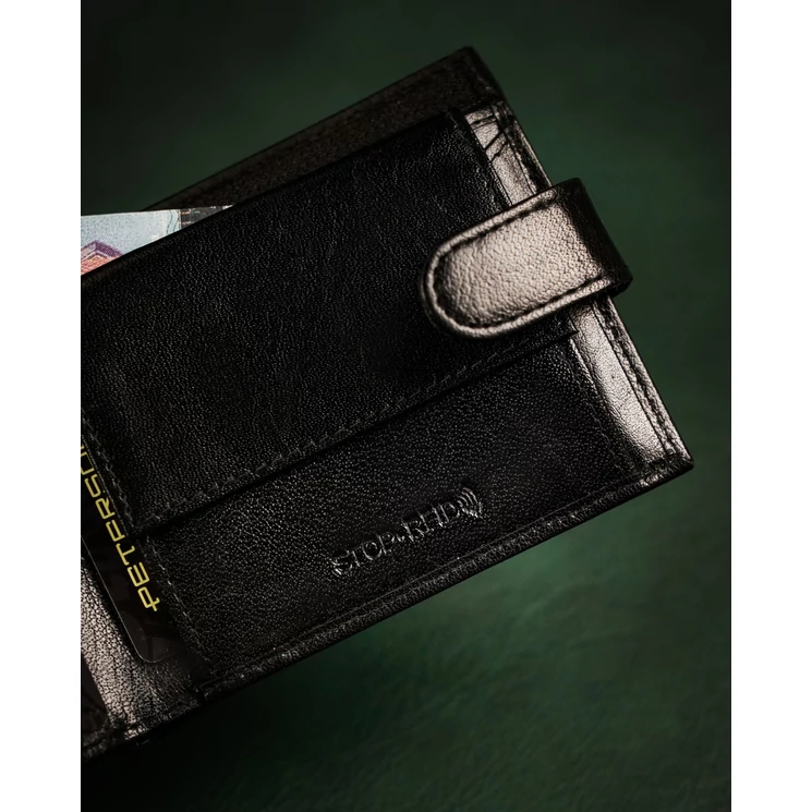 Nagy méretű Valódi bőr férfi pénztárca RFID védelemmel