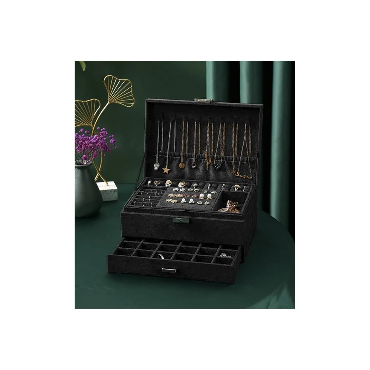 Ékszerdoboz elegáns fekete színben