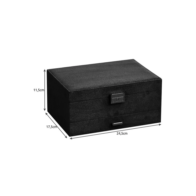 Ékszerdoboz elegáns fekete színben