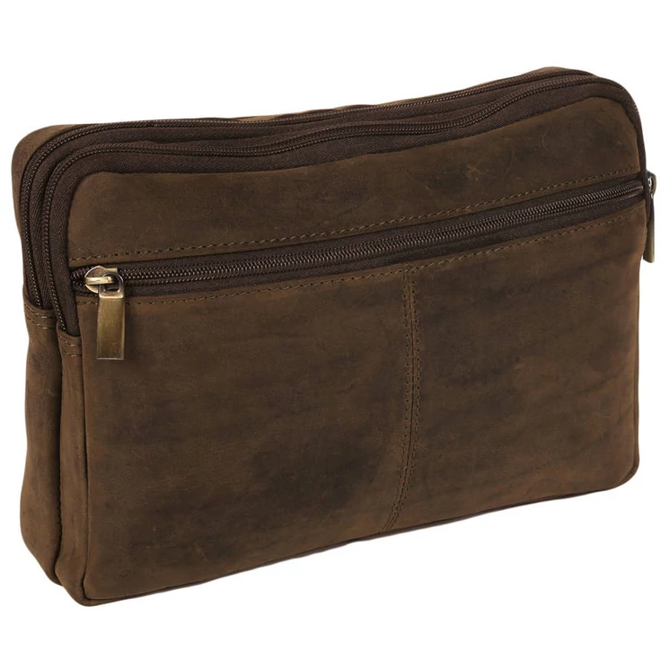 Wild valódi bőr autóstáska barna színben