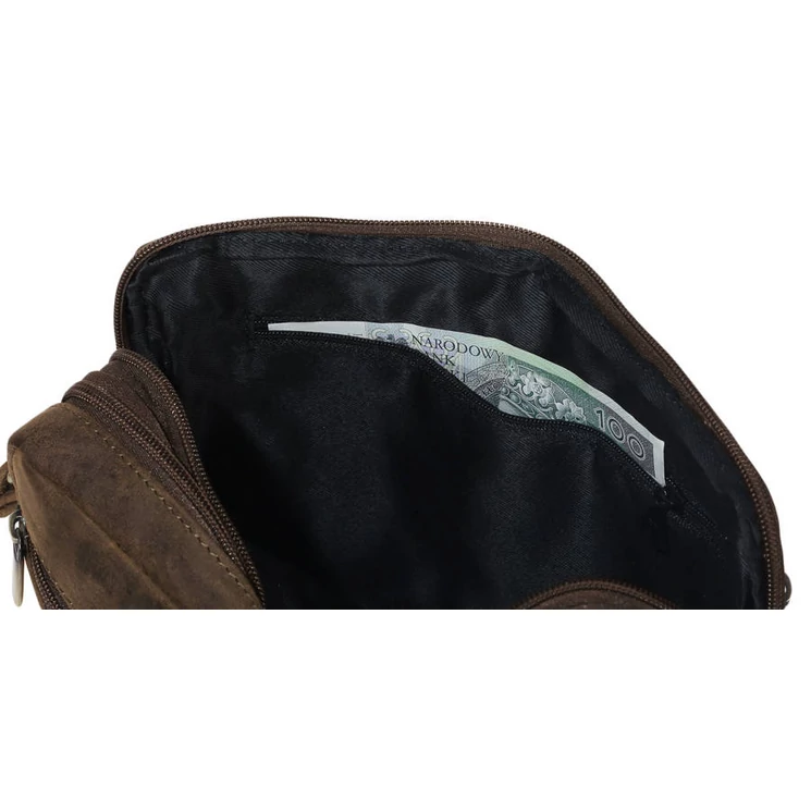 Wild valódi bőr autóstáska barna színben