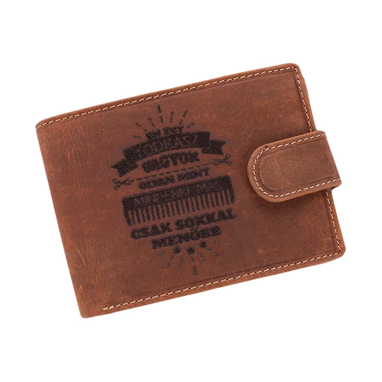 Giulio  bőr pénztárca fodrász mintával díszdobozban RFID rendszerrel