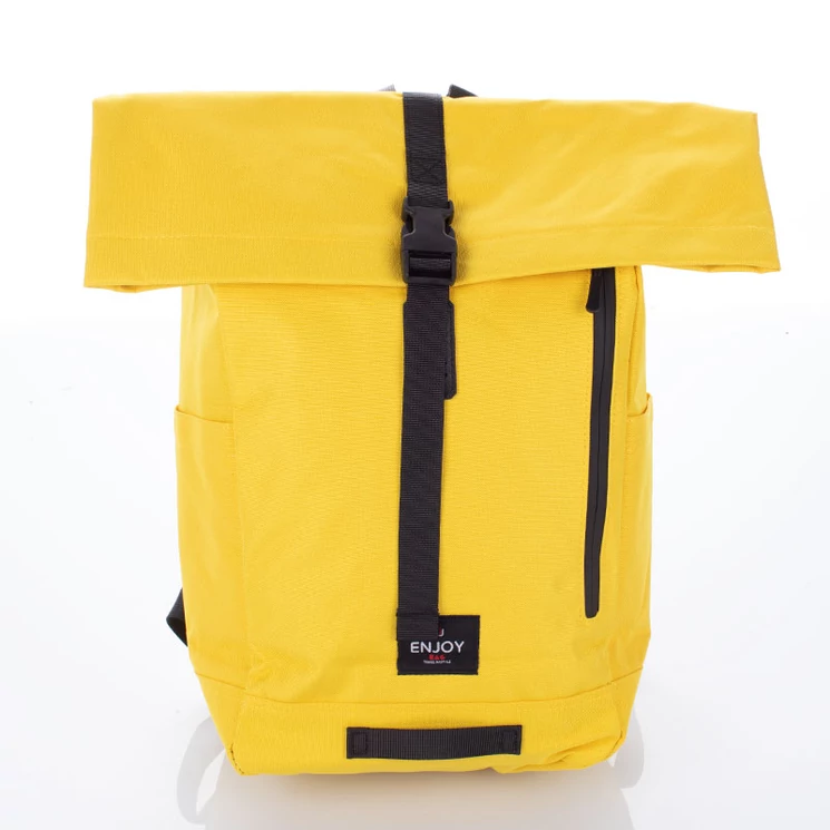 Sárga vászon többzsebes hátizsák