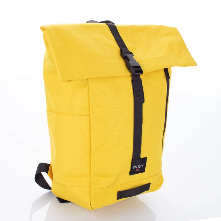 Sárga vászon többzsebes hátizsák