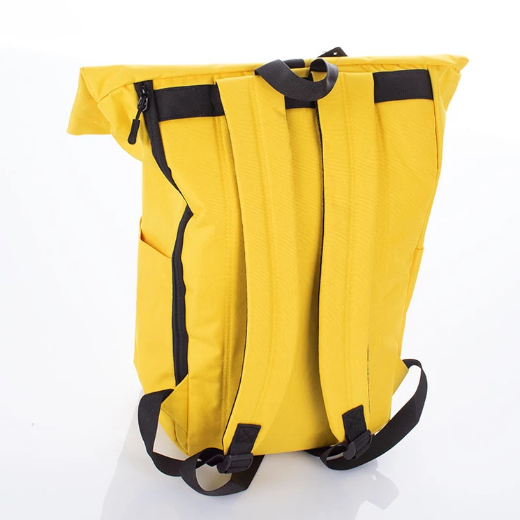 Sárga vászon többzsebes hátizsák