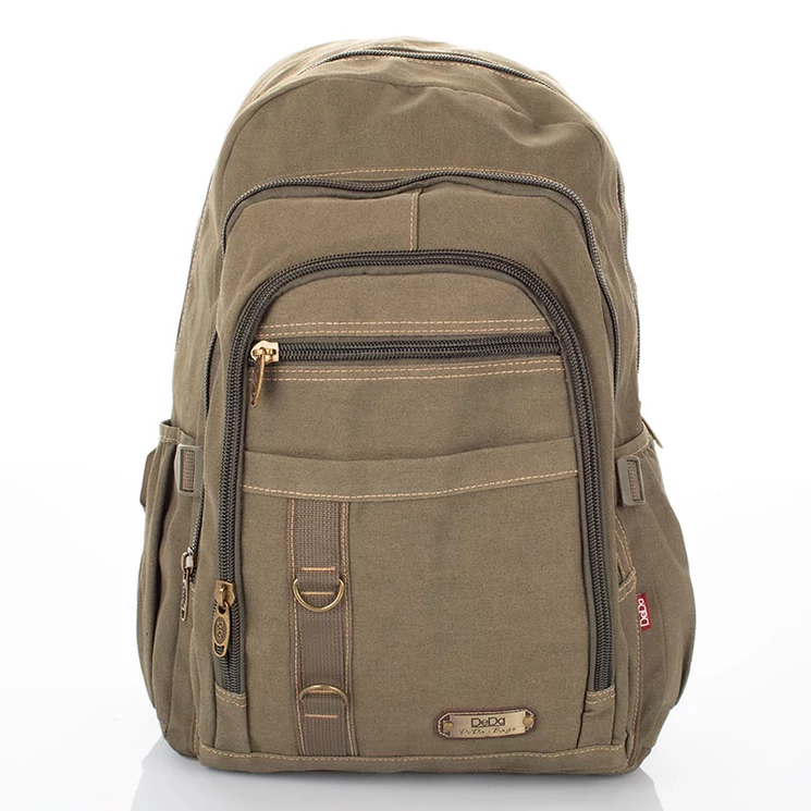 Outdoor vászon hátizsák khakizöld színben