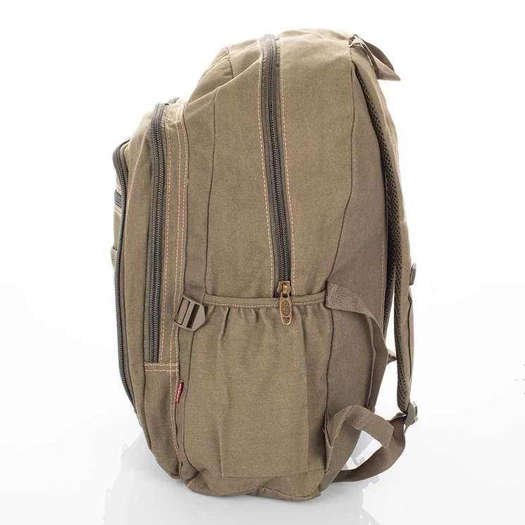 Outdoor vászon hátizsák khakizöld színben