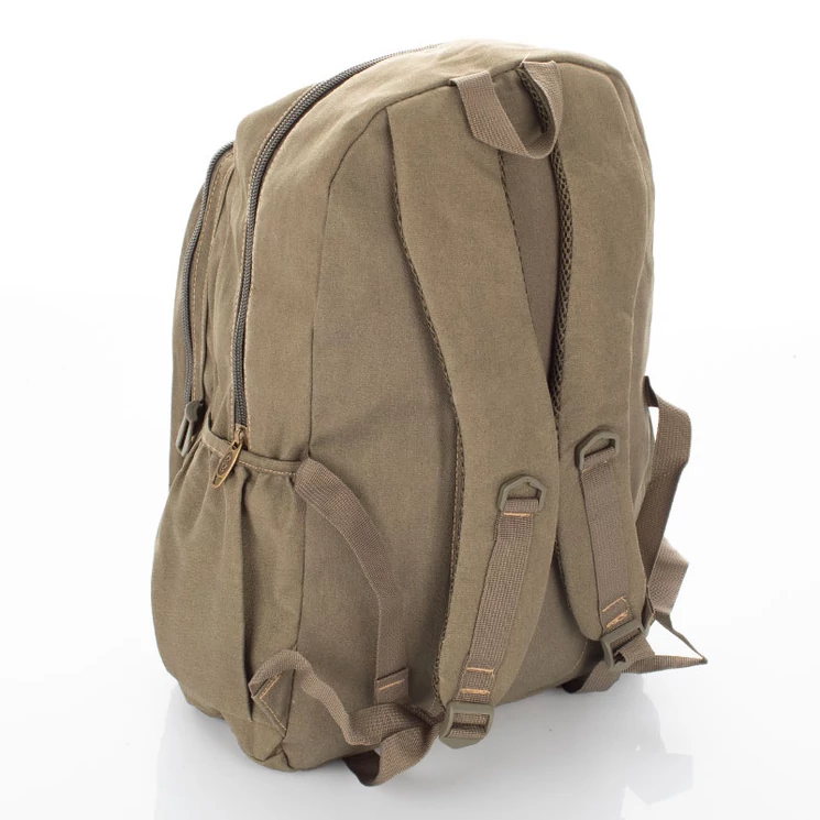 Outdoor vászon hátizsák khakizöld színben