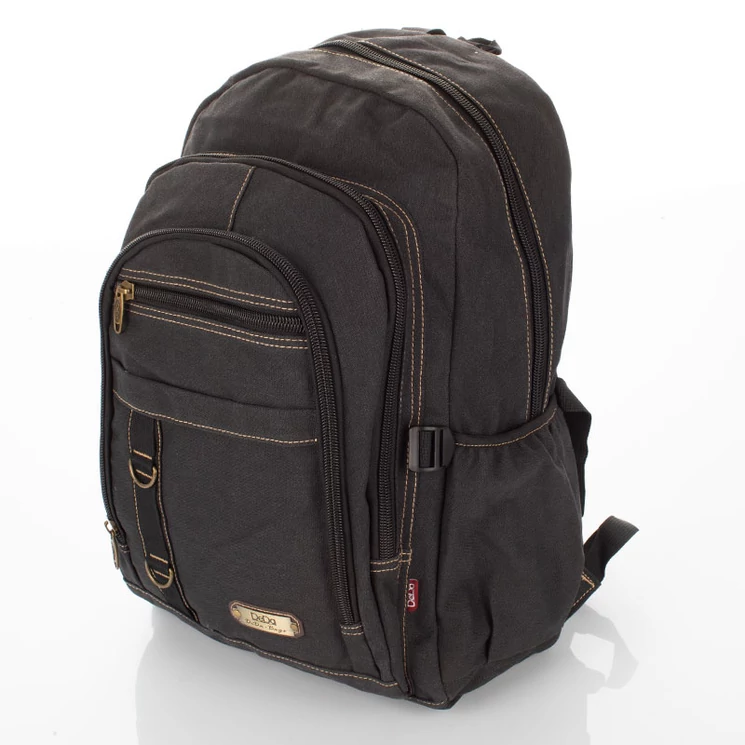 Outdoor vászon hátizsák Fekete színben