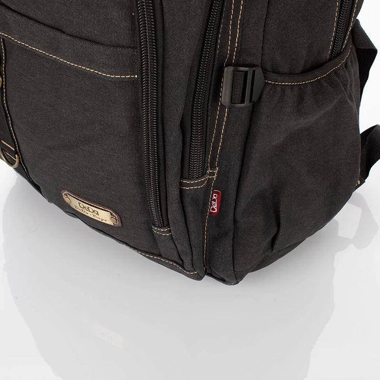 Outdoor vászon hátizsák Fekete színben