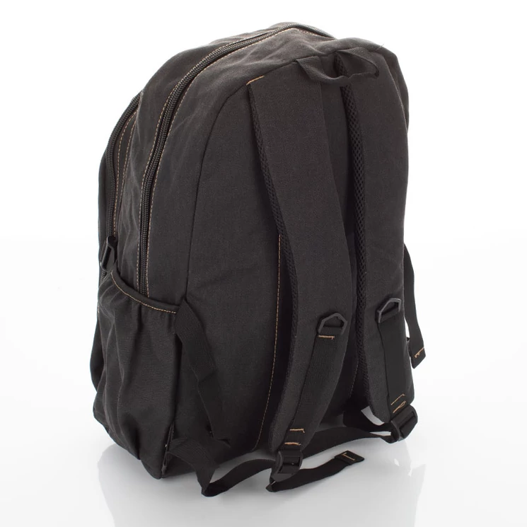 Outdoor vászon hátizsák Fekete színben