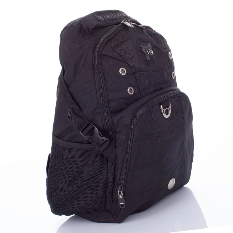 Swisswin laptoptartós hátizsák fekete AIR FLOW szellőző rendszerrel