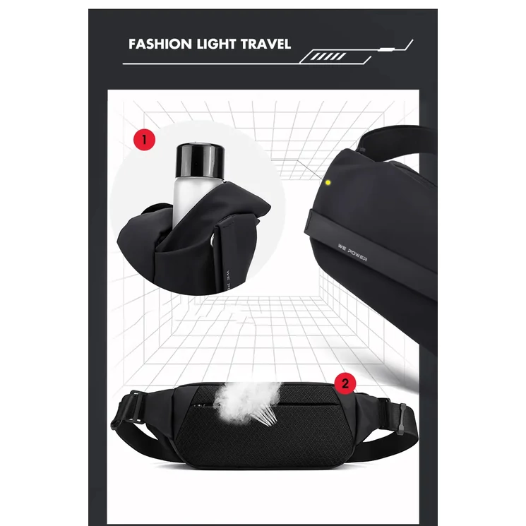 Professional vízhatlan övtáska barna színben 