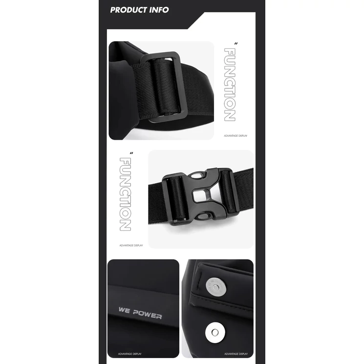 Professional vízhatlan övtáska barna színben 