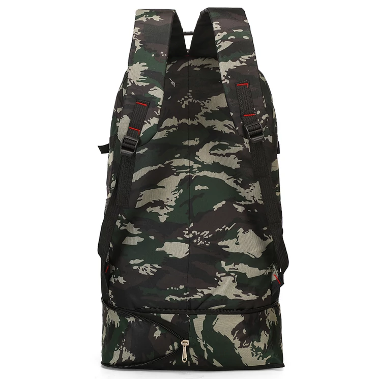 Nagyméretű bővíthető terepszínű túrahátizsák 