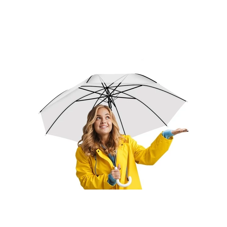 Átlátszó esernyő fehér színben