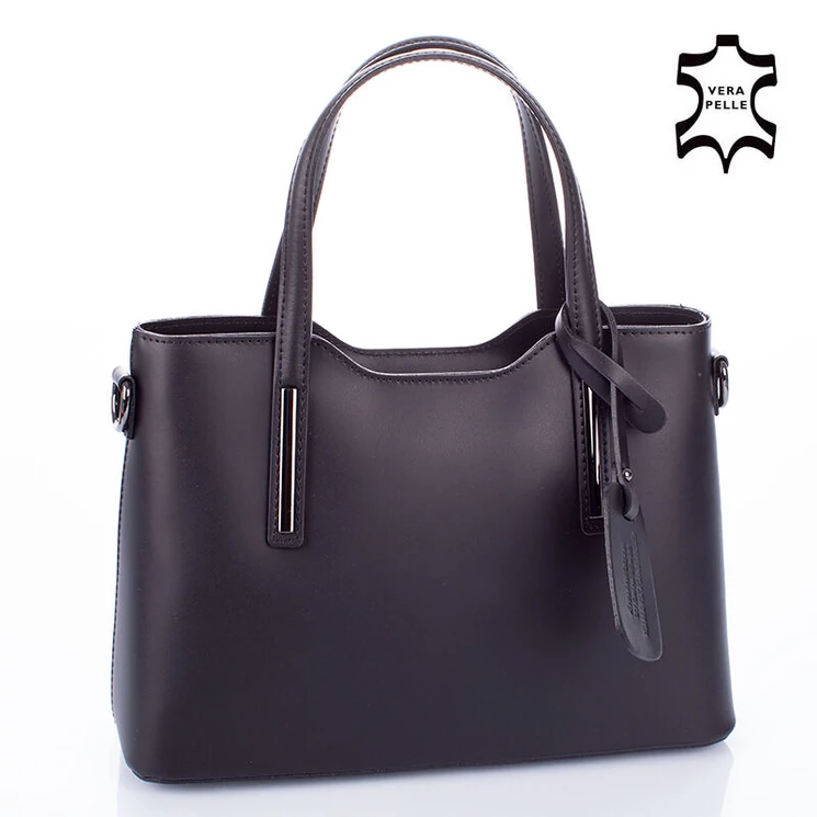 Valódi bőr női táska fekete színben
