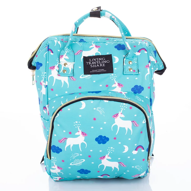 Unikornis mintás Kézipoggyász Hátizsák 39 X 25 X 18 cm  