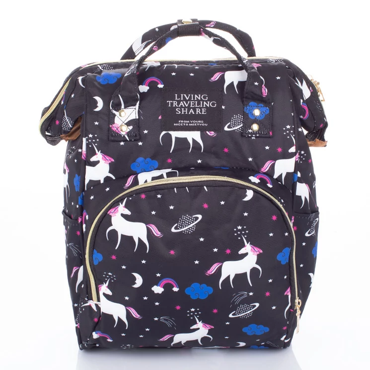 Unikornis mintás Kézipoggyász Hátizsák 39 X 25 X 18 cm  