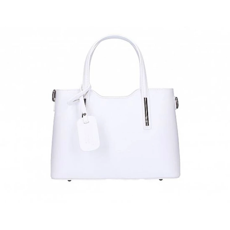 Valódi bőr női táska fehér színben