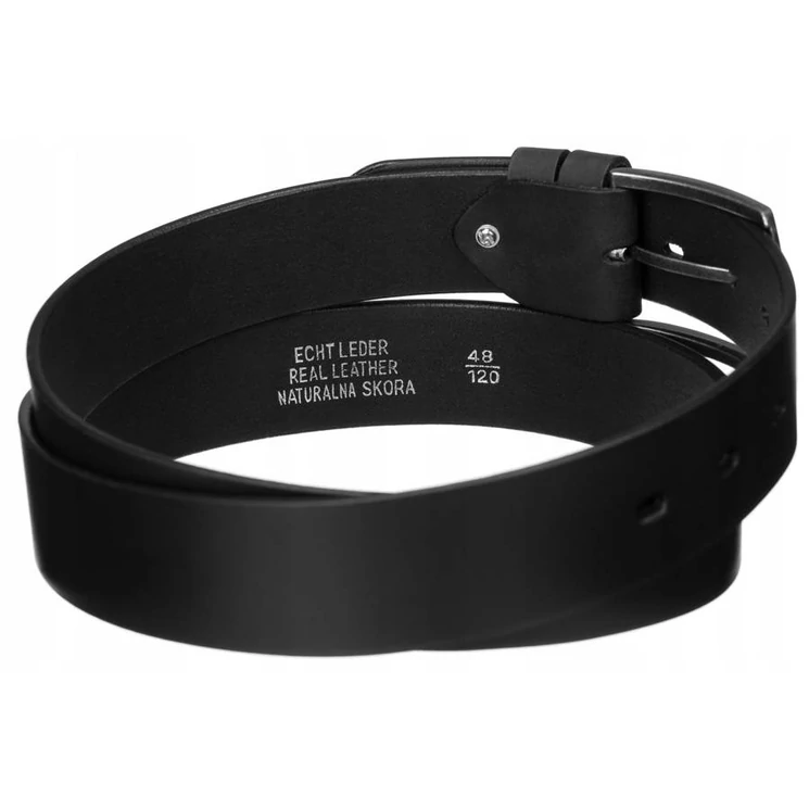 WILD Valódi bőr férfi öv fekete színben 120 cm