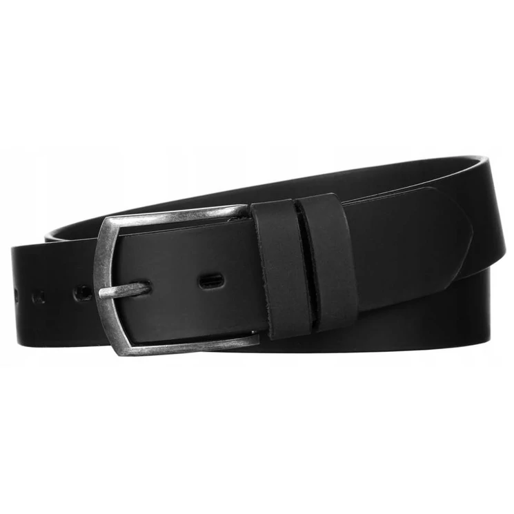 WILD Valódi bőr férfi öv fekete színben 120 cm