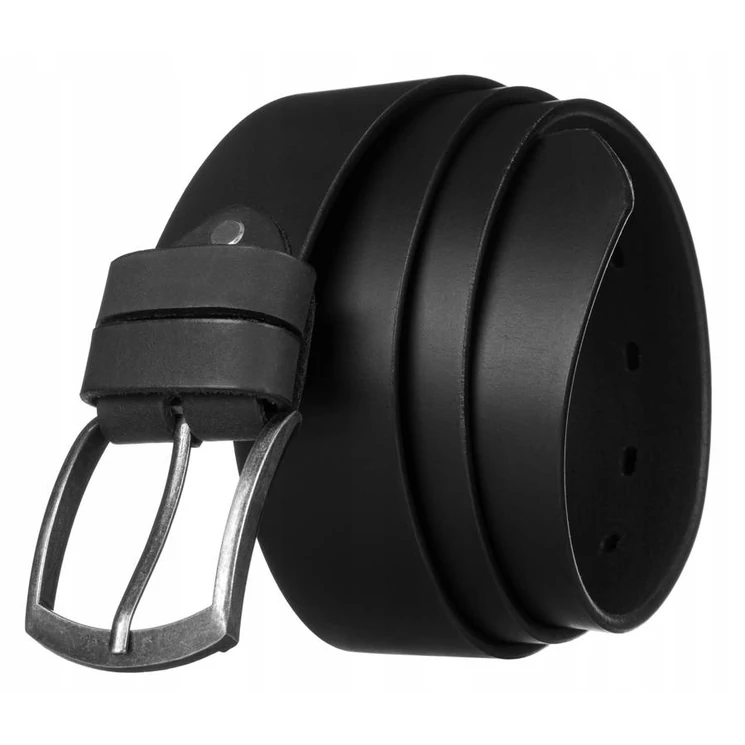 WILD Valódi bőr férfi öv fekete színben 120 cm