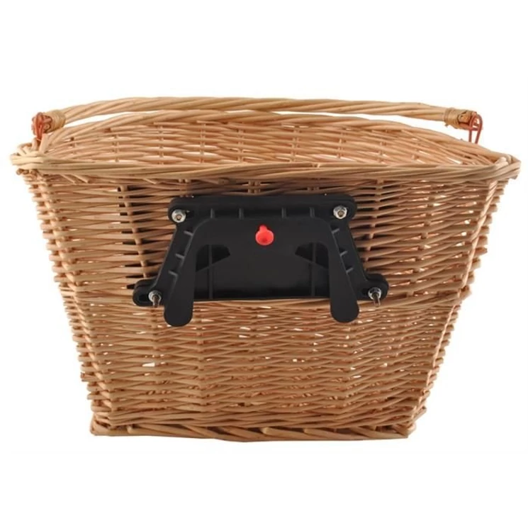 Fonott kerékpár kosár barna színben