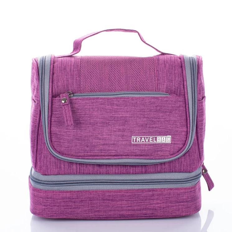 Sokrészes felakaszható kozmetikai táska pink