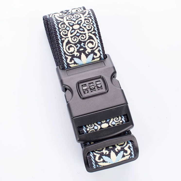 Számzáras bőröndpánt különleges mintával