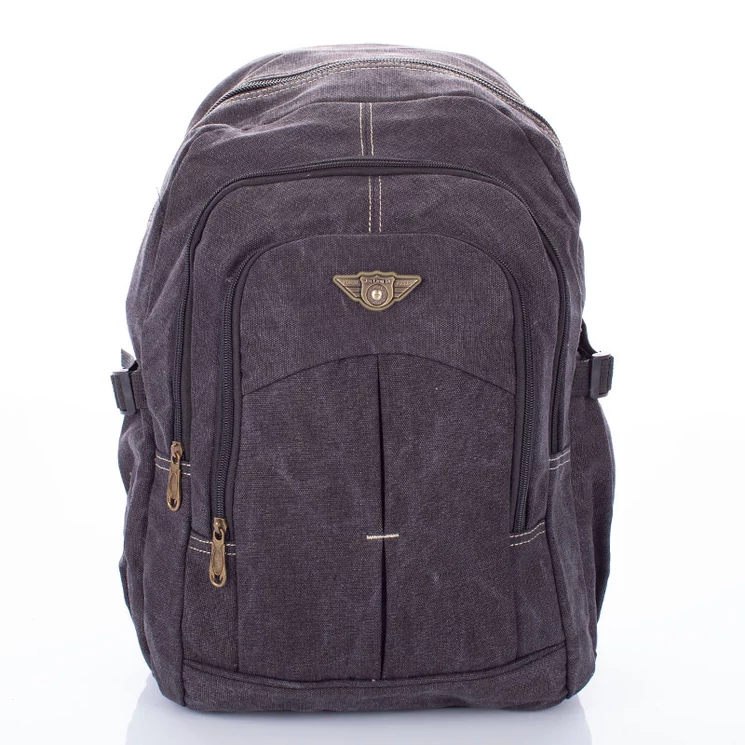 Outdoor ultraerős vászon hátizsák fekete színben