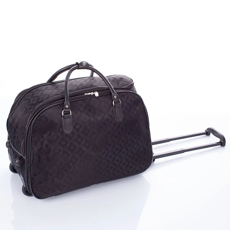 Gurulós utazó táska fekete színben