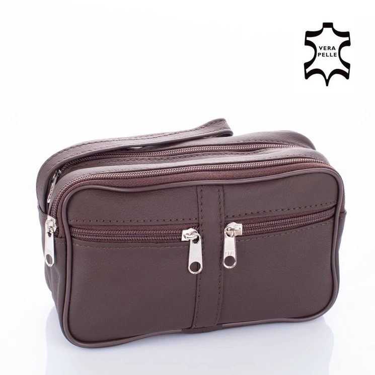 Valódi bőr kétrészes autóstáska barna színben