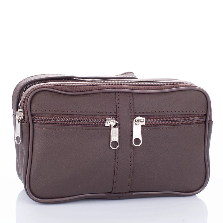 Valódi bőr kétrészes autóstáska barna színben