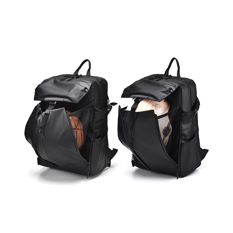 Fekete vízálló többzsebes laptoptartós hátizsák