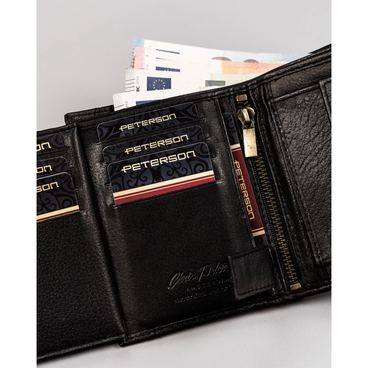 Elegáns Valódi Bőr Férfi Pénztárca RFID védelemmel