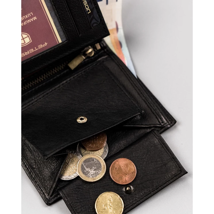 Elegáns Valódi Bőr Férfi Pénztárca RFID védelemmel