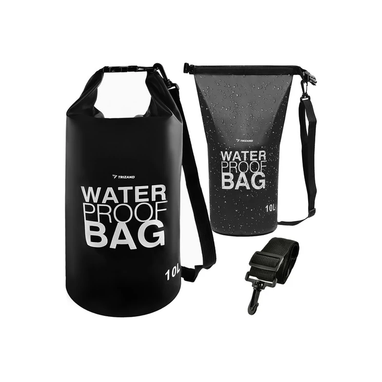 Vízálló hátizsák fekete színben 10L