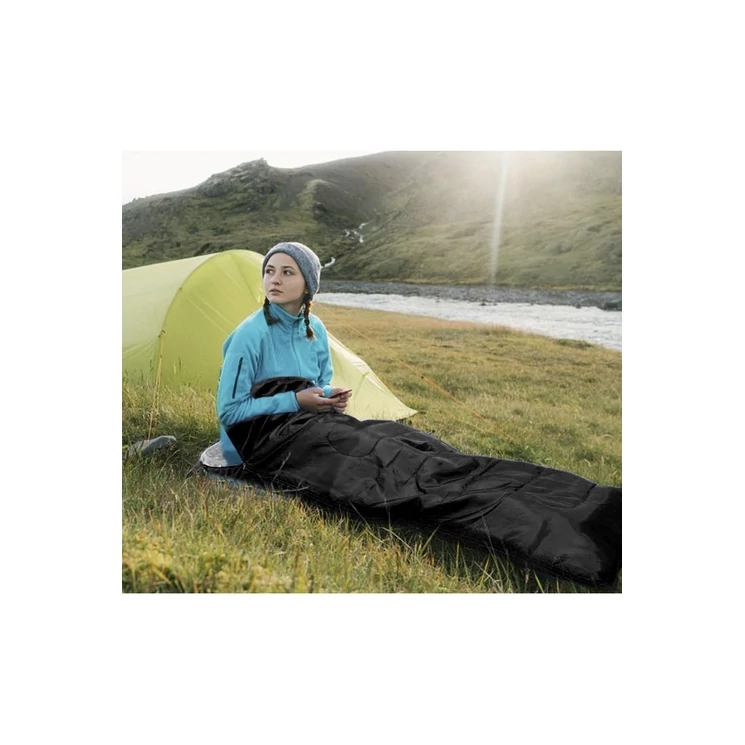 Hálózsák fekete színben kapucnival