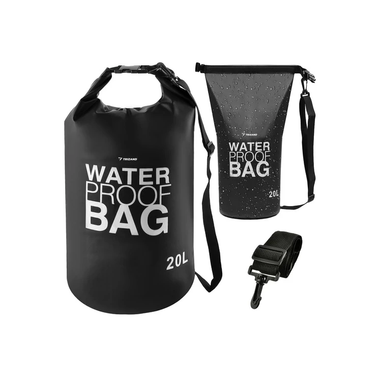 Vízálló hátizsák fekete színben 20L