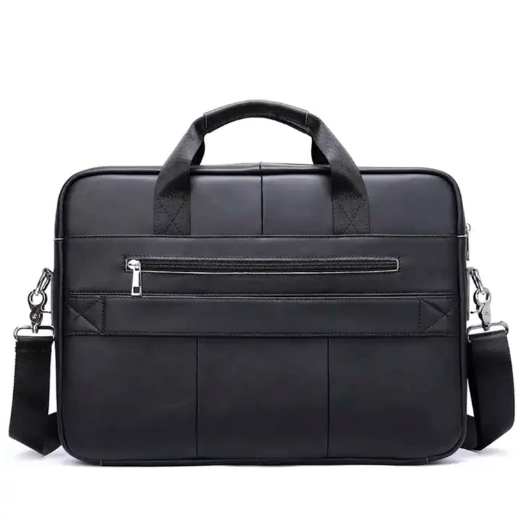 Valódi bőr üzleti táska fekete színben