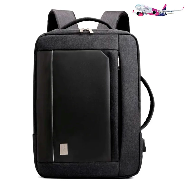 WIZZ Fedélzeti méretű laptophátizsák 40 x 30 x 20 cm USB csatlakozóval