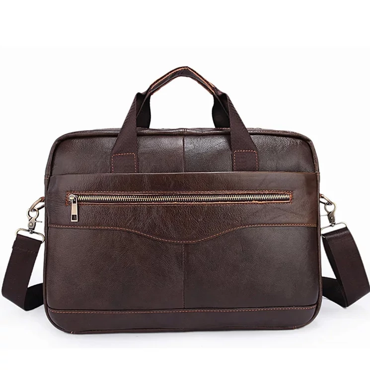 Valódi bőr üzleti táska sötétbarna színben