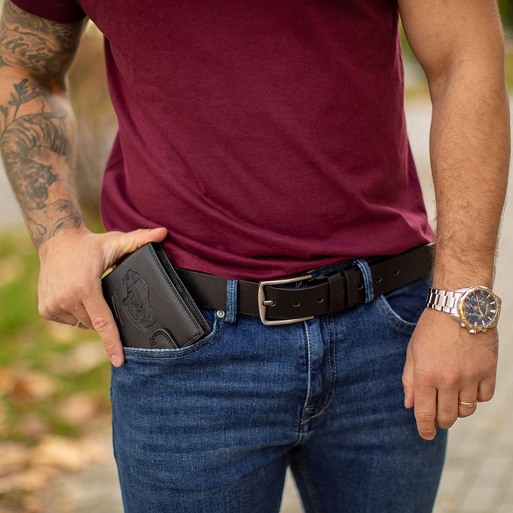 GIULIO Autós pénztárca fekete színben díszdobozban