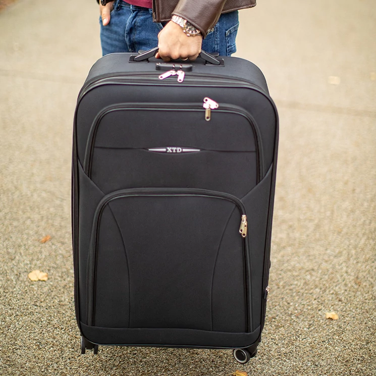 Bőrönd nagy méret narancs színben