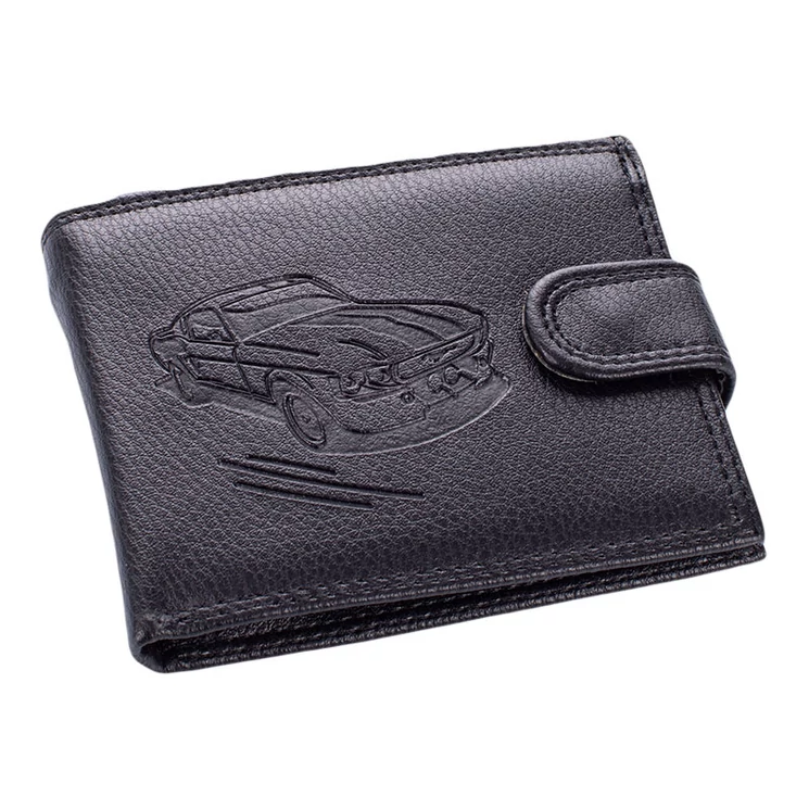 GIULIO Autós pénztárca fekete színben díszdobozban